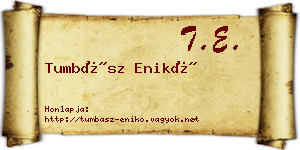 Tumbász Enikő névjegykártya
