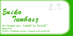 eniko tumbasz business card